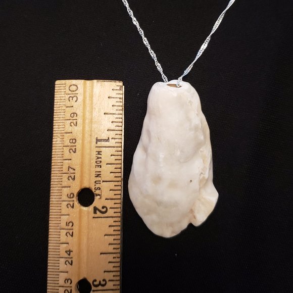 Ocean Treasures Collection artisan necklace w/20" 925plated Sterling chain - Picture 2 of 5